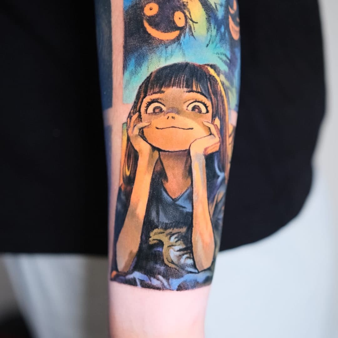 Realistisk tatuering i färg av Tymur Denysenko, Zoi Tattoo House Malmö